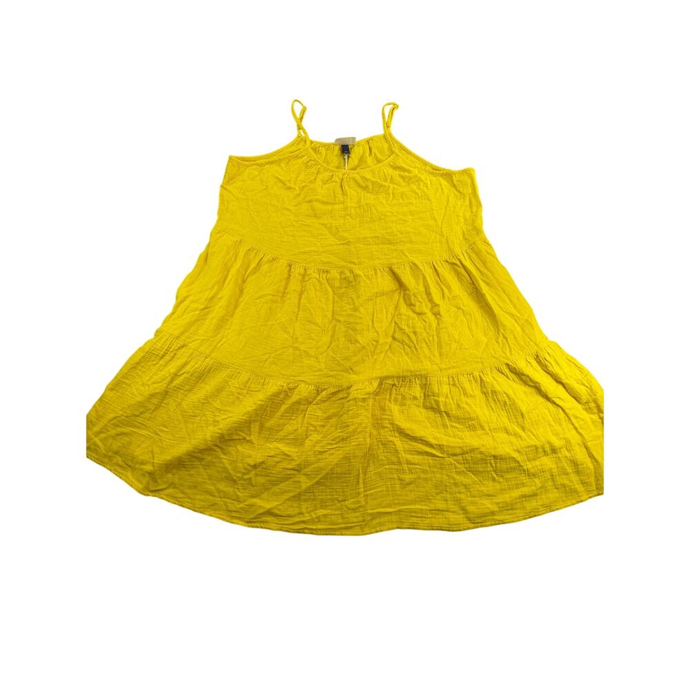 Universal Thread Women's Yellow Tiered Gauzy Dress - Size XXL - NWT